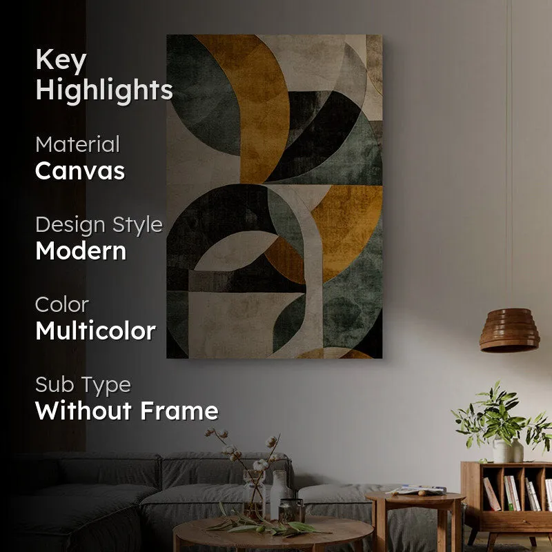 Rustic Curves Canvas Wall Painting media 2