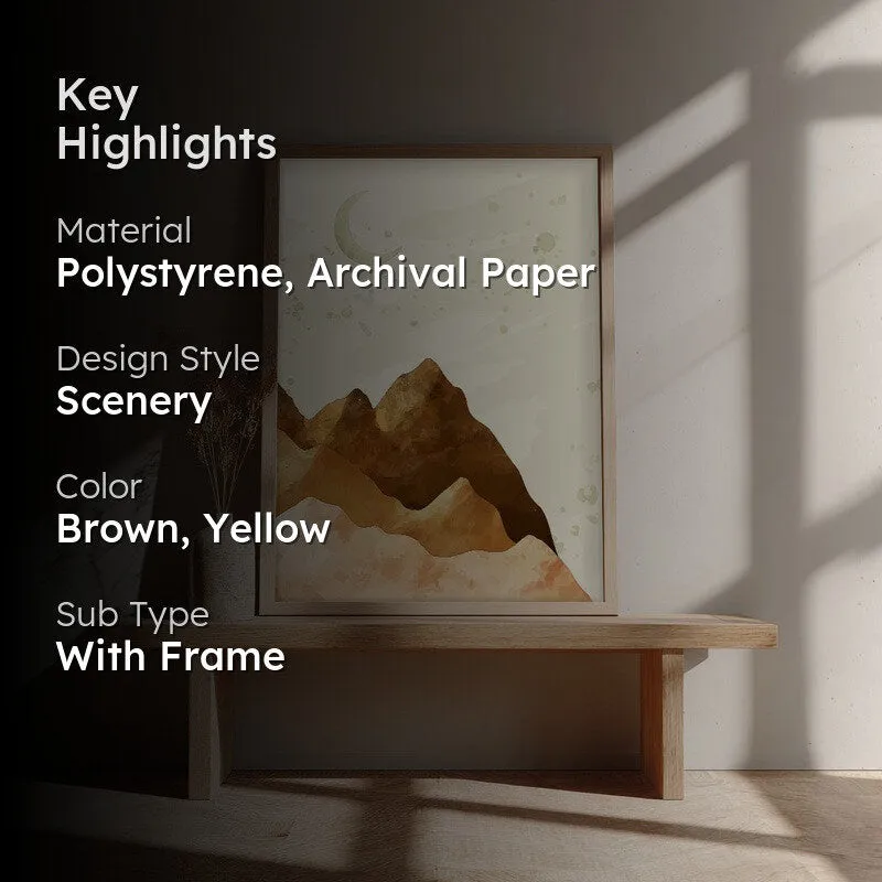 Dune Peaks Archival Paper Wall Art - Natural Brown Frame media 2
