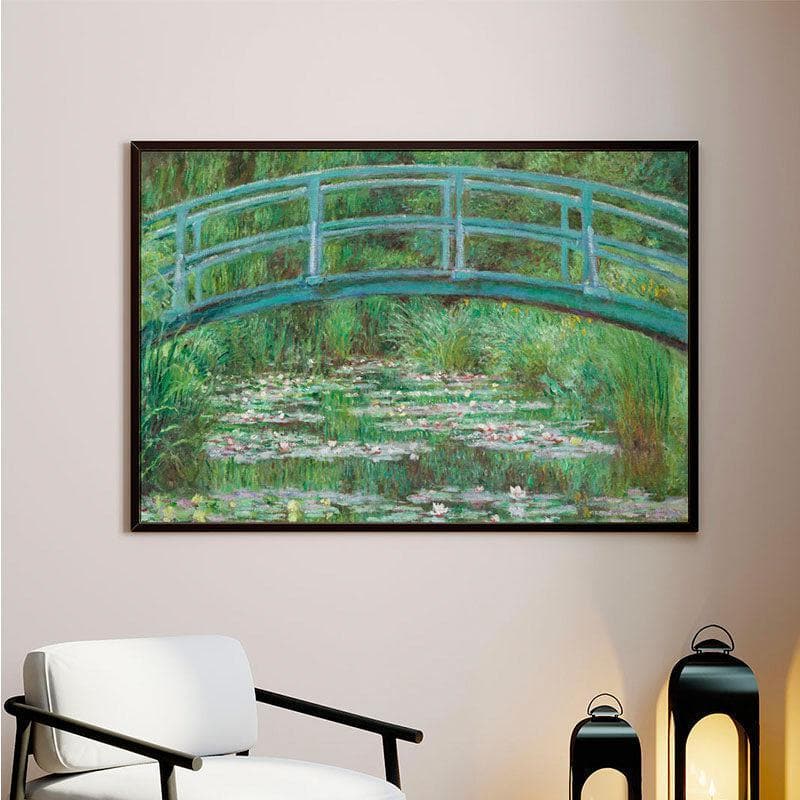 Monet impressionist Canvas Painting - Black Frame