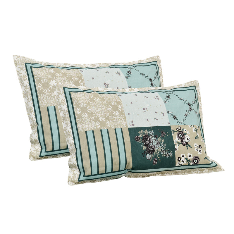 Moorah Cotton Bedsheet (Blue,White) - 160 TC media 6