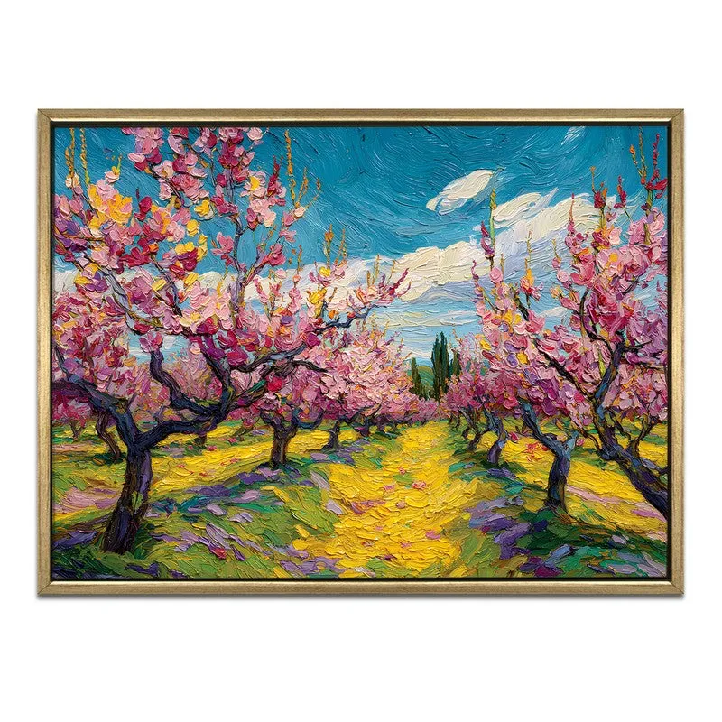 Orchard Glow Canvas Wall Painting With Frame media 3