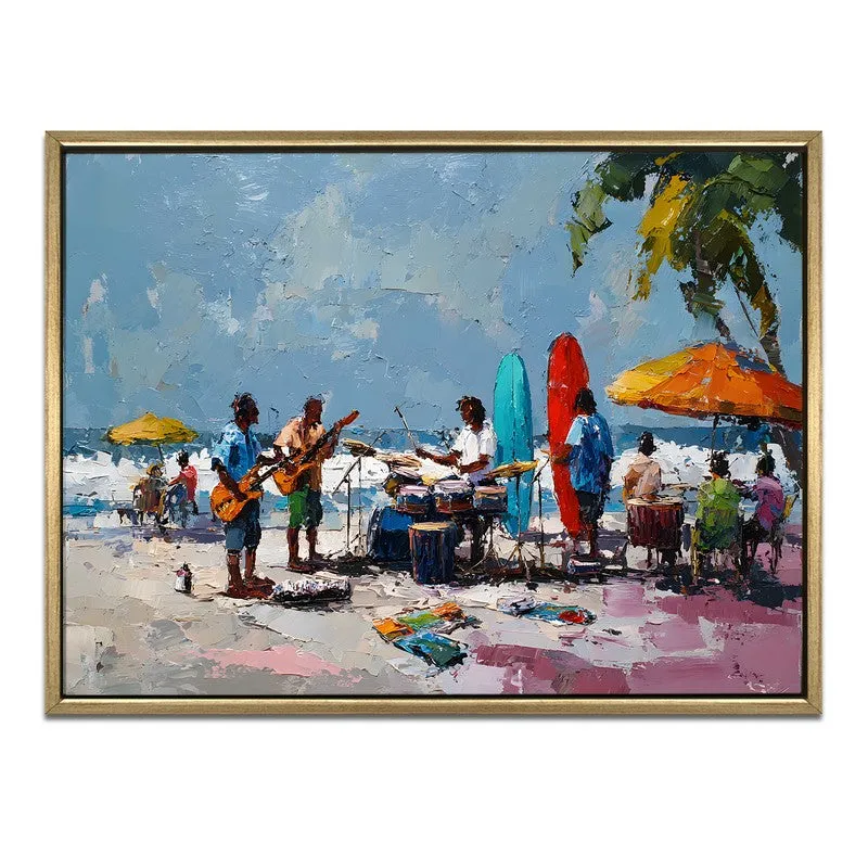 Shoreline Music Canvas Wall Painting With Frame media 3