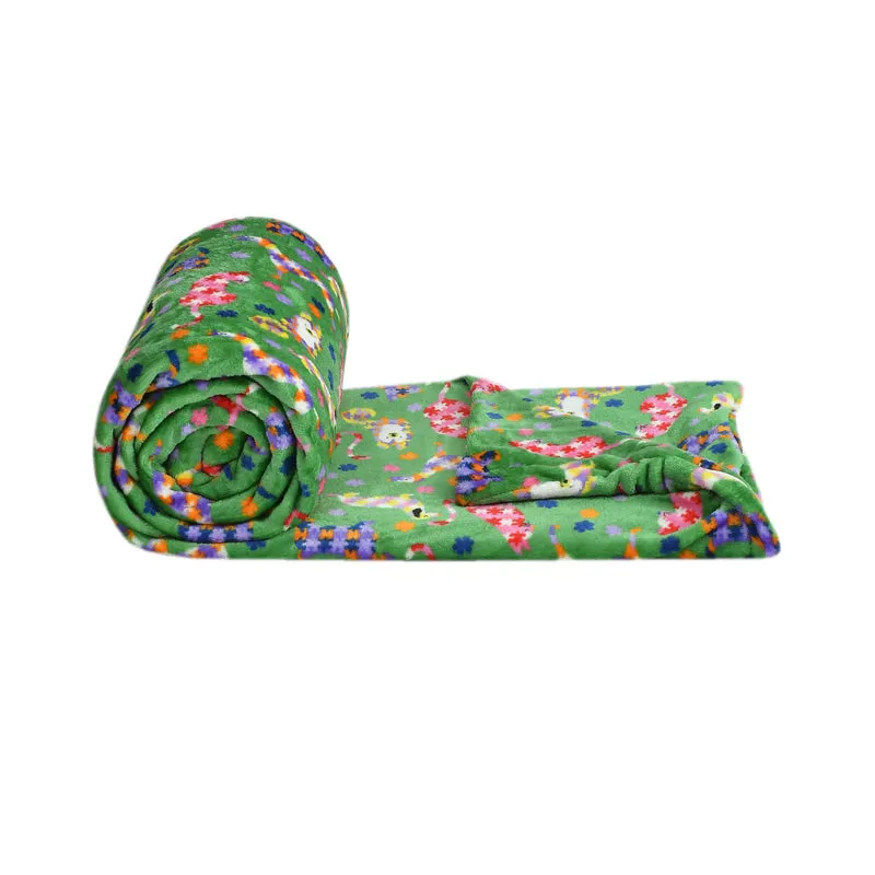 Warm Paws Flannel Duvet Cover (Green) - 190 GSM media 7