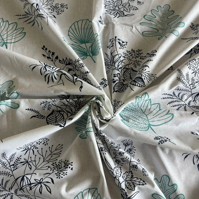 Bloom Veil Cotton Bedsheets (Blue) - 400 TC media 4