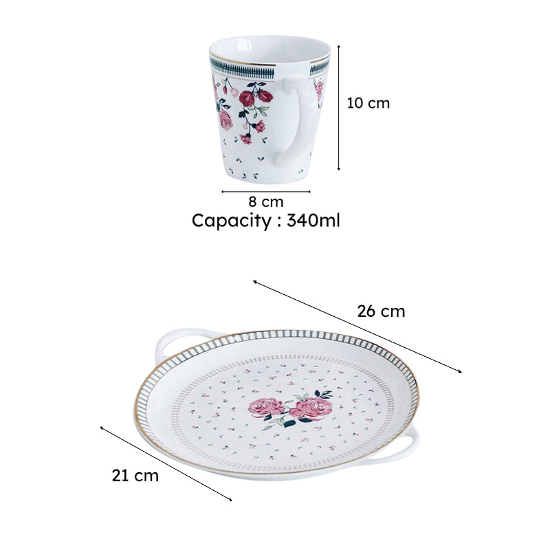 Magique by The Wishing Chair Portrait of Rose Lustre Mugs & Platter With Giftbox - Three Piece Set media 10
