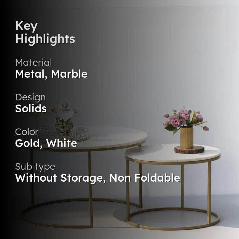 Bries Accent Table with Marble Top media 2