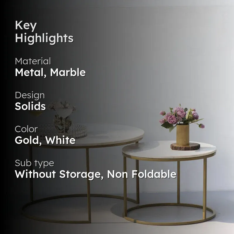 Bries Accent Table with Marble Top media 2