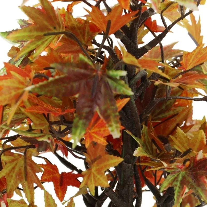 Artificial Multicolor Maple Bonsai Plant With Ceramic Pot - 0.8 Feet media 4