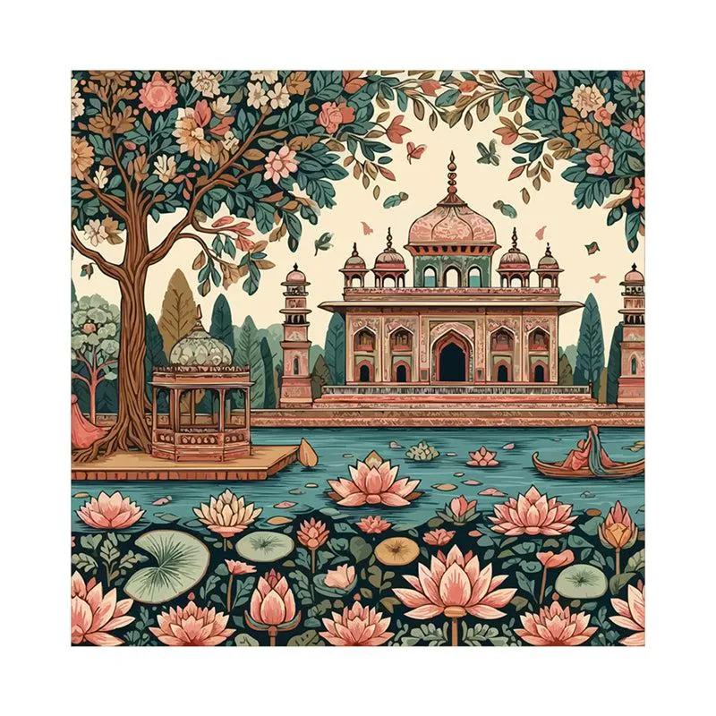 Lotus Garden Pavilion Wall Painting media 5