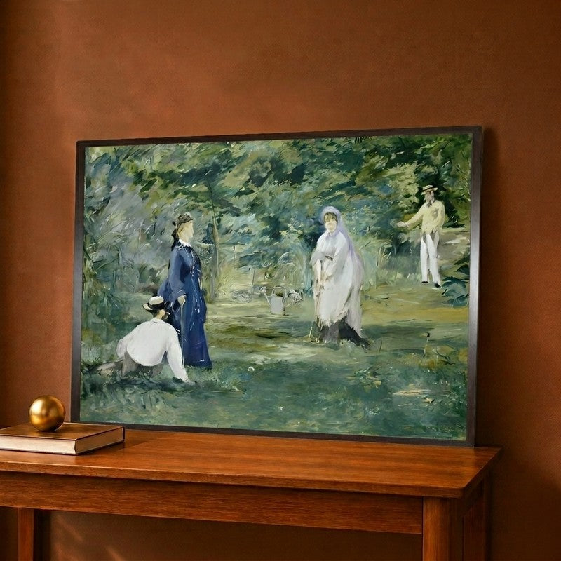 The Croquet Party 1873 Canvas Wall Painting - 18 x 12 Inches