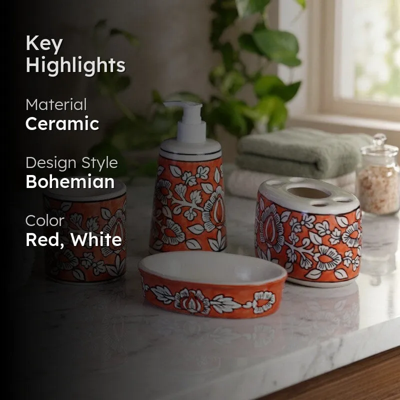 Bath Elegance Ceramic Bathroom Set - Four Piece Set media 2