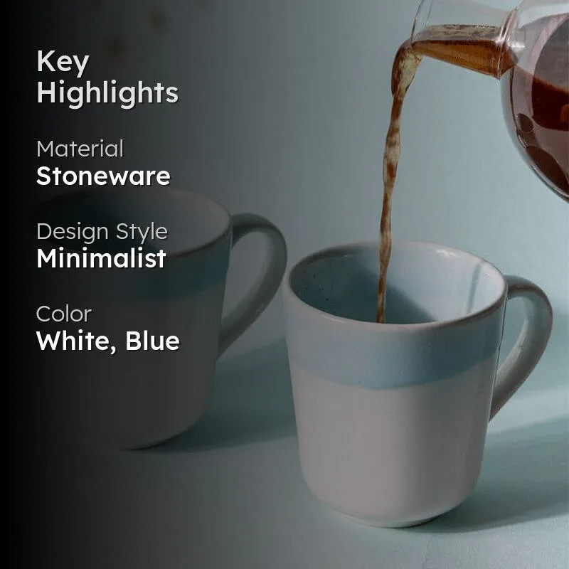 Fasia Stoneware Coffee Mug (350 mL Each) - Set of Two media 2