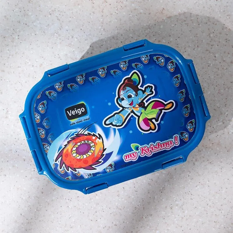 Naughty Kanha Blue Lunch Box (775/150 mL) - Two Piece Set media 4