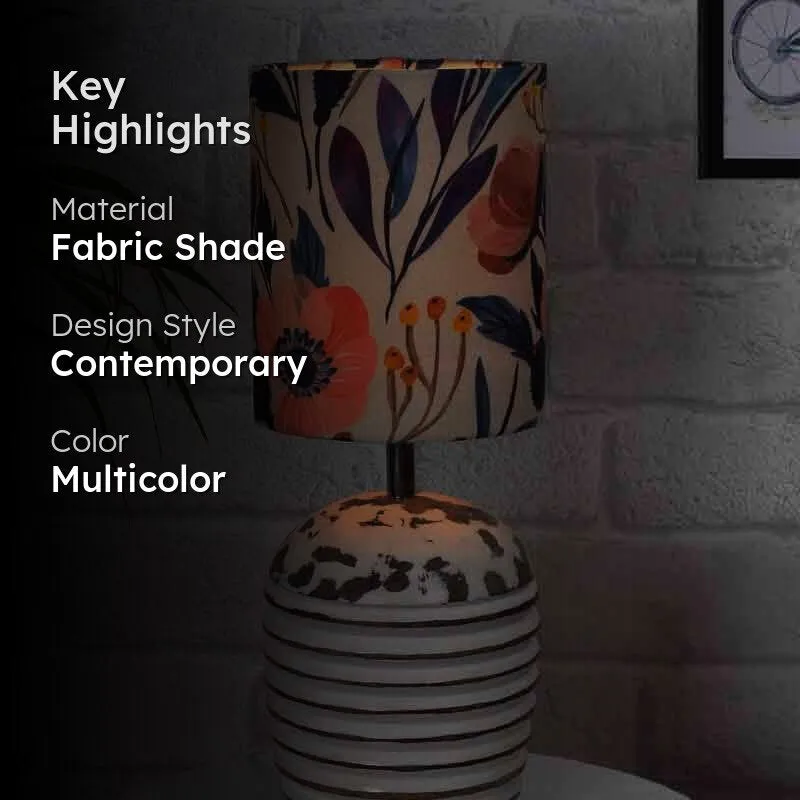Garden Kisses Fabric Table Lamp - Multicolor media 2