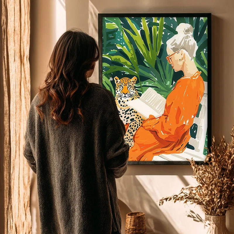 Prowl Poetry Canvas Wall Painting - Black Frame media 4