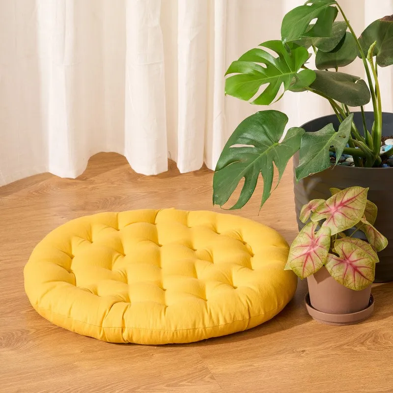 Gloria Floor Cushion - Mustard Yellow media 1