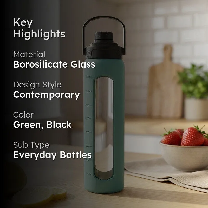 Rioware Aqualoom Water Bottle (Green & Black) - 1000 mL media 2