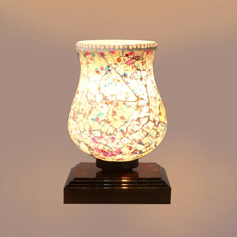 Shimmer Mosaic Glass Table Lamp - Multicolor media 8