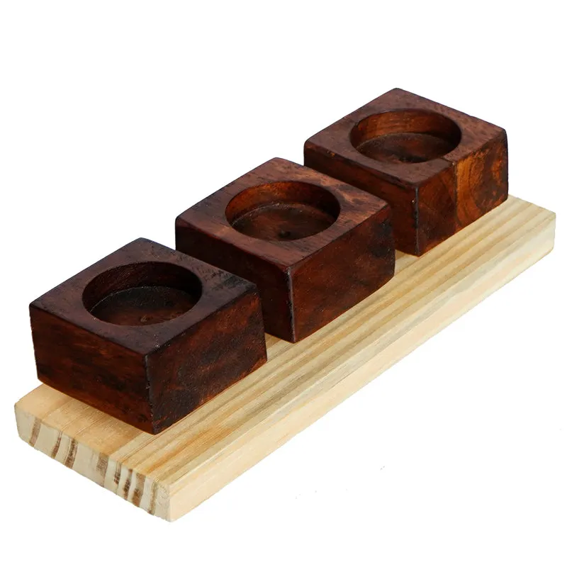 Woodland Ember Wood Tea Light Holder media 4