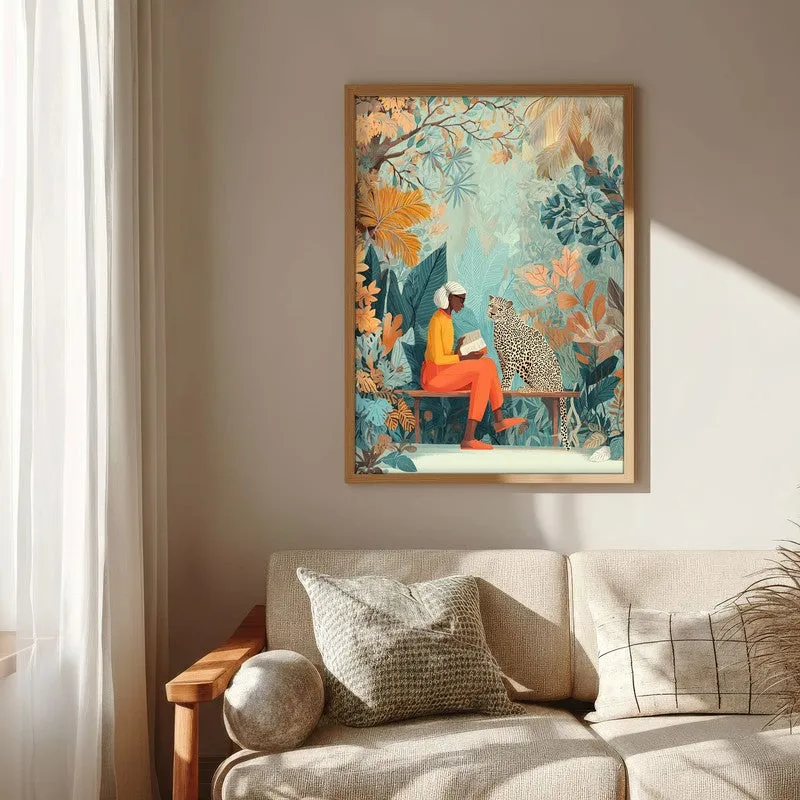 Aurevia Canvas Wall Painting With Brown Frame media 7