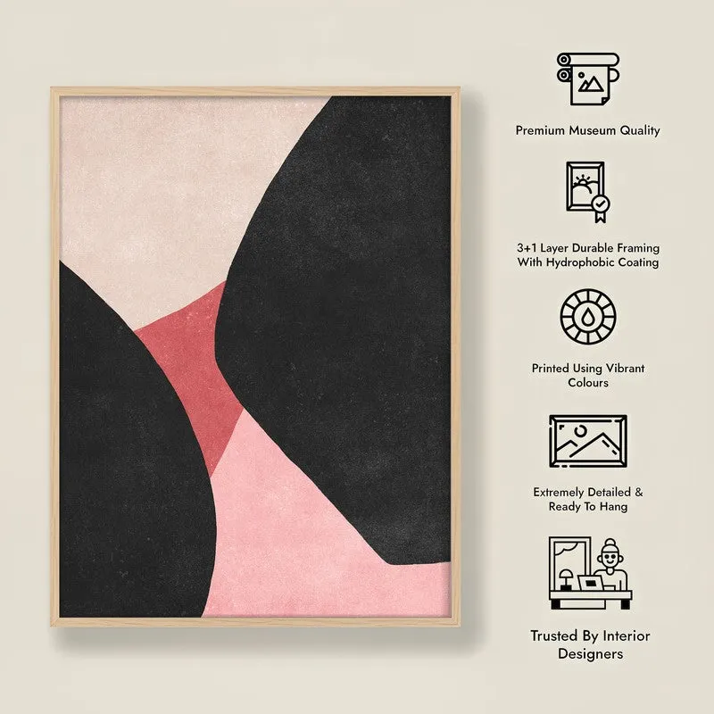 Magenta Midnight Framed Canvas Archival Canvas Wall Painting - Natural Brown Frame media 7