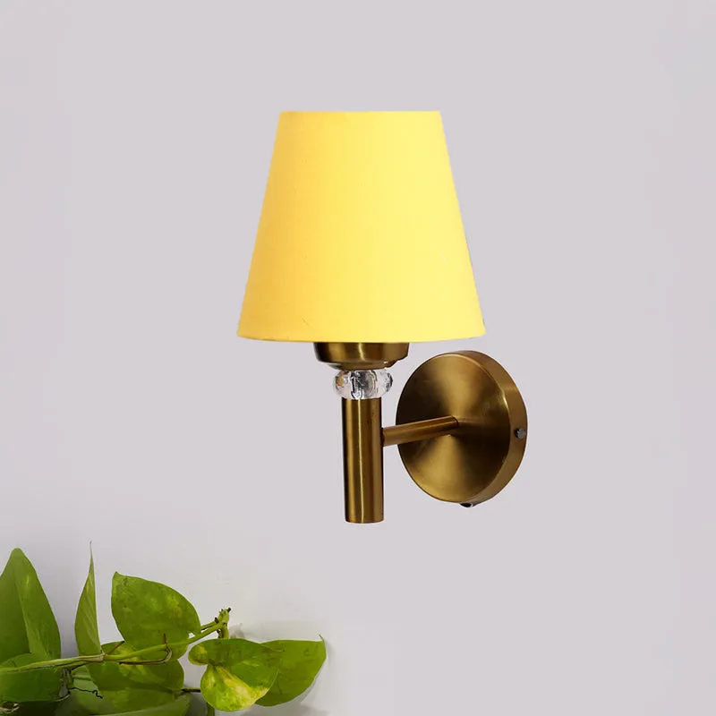 Aquilla Steel & Cotton Wall Lamp - Yellow media 3