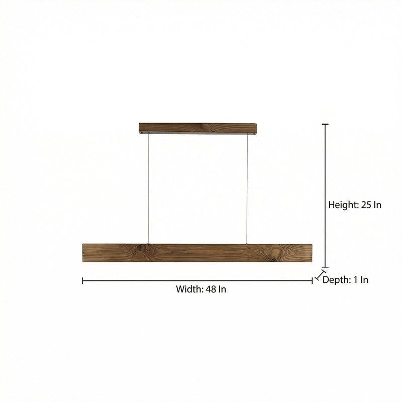 Enchant Linear LED Wooden Ceiling Lamp - Brown media 9