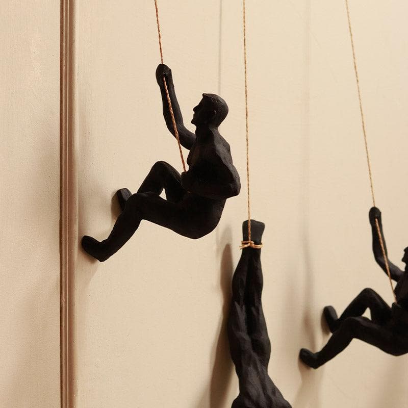The Alpinist Resin Wall Hanging (Black) - Set Of Three media 5