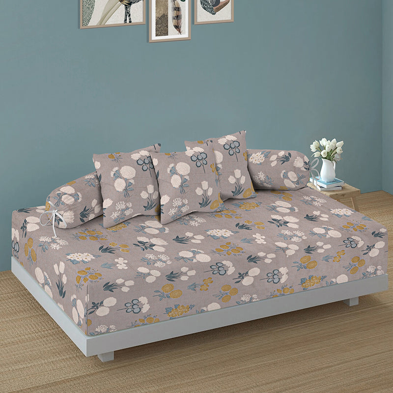 Neutral Nature Diwan Set - Six Piece Set