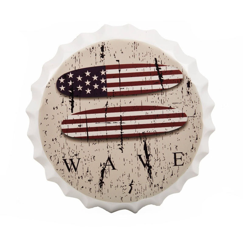 Wave Board Bottle Cap Metal Wall Accent media 3