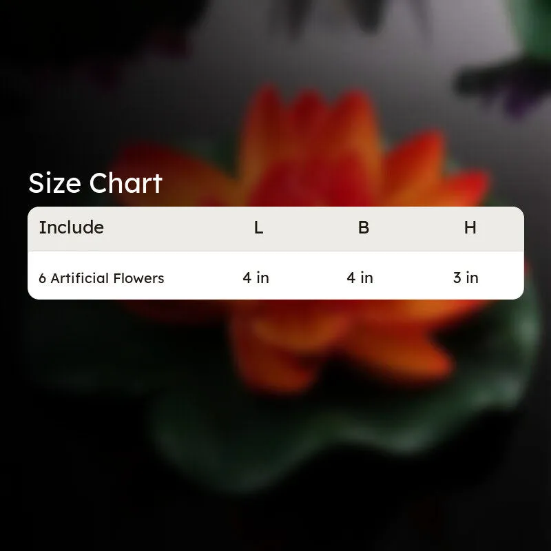 Faux Floating Lotus (Orange) - Set Of Six media 5