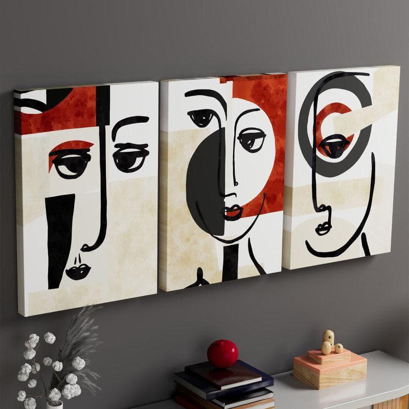 Women Phase Wall Painting - Set Of Three media 3