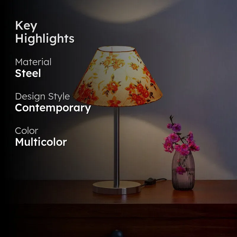 Noctra Serein Floral Metal Table Lamp - Multicolor media 2