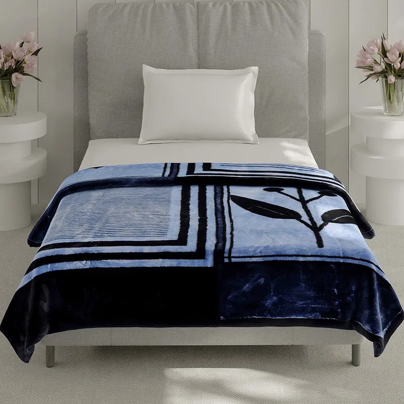 Monte Carlo Midnight Harmony Blanket (Black,Blue) - 895 GSM media 3