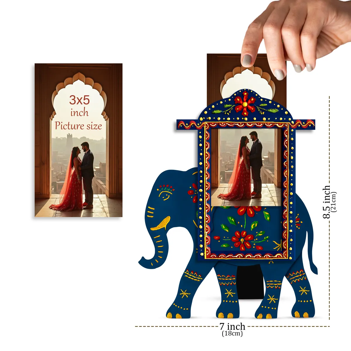 HeritageTrunk MDF Photo Frame - Blue media 4
