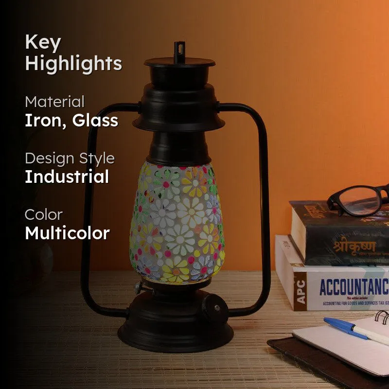 Madhura Mosaic Lantern Iron Table Lamp media 2