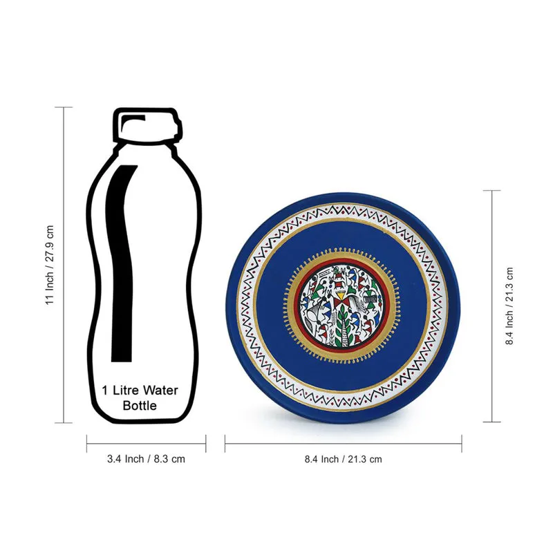 Naara Handpainted Wall Plate (Blue) - Set Of Two media 7