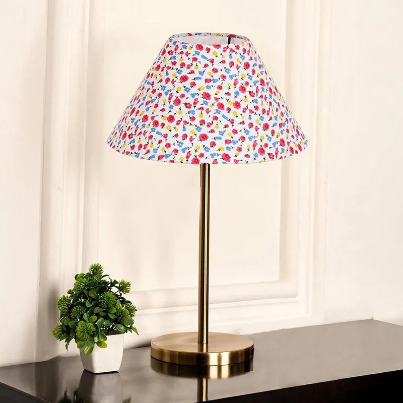 Tiny Fleur Cotton & Metal Table Lamp - Multicolor media 2