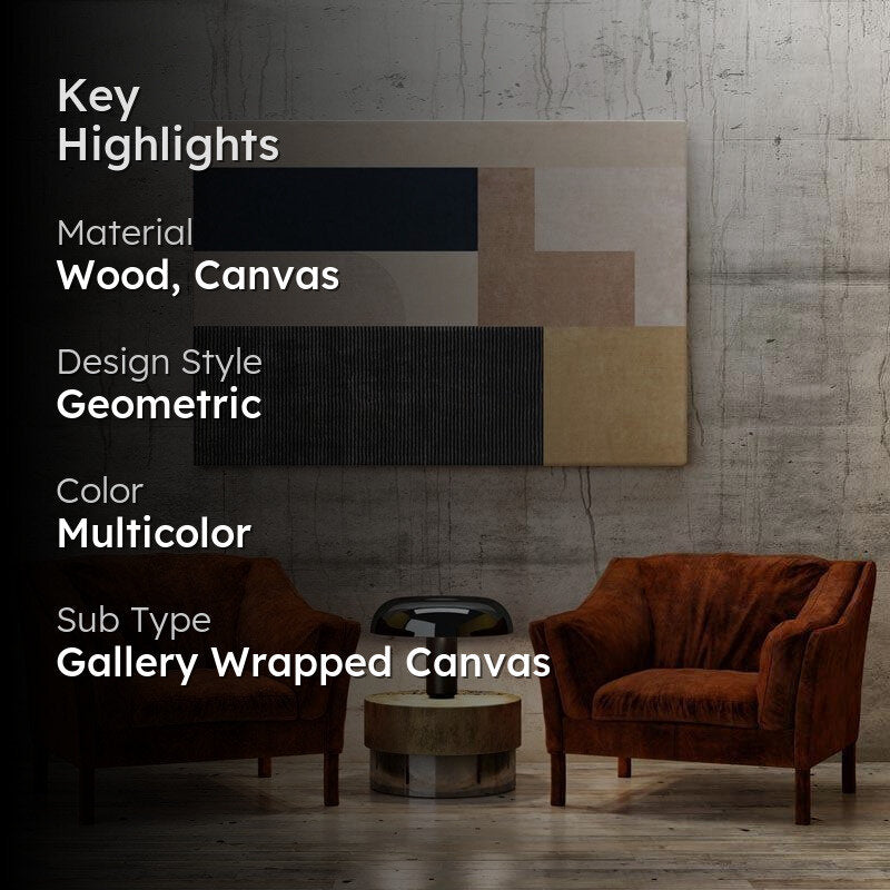 Geometric Polygon Art Canvas Painting - Gallery Wrap media 2