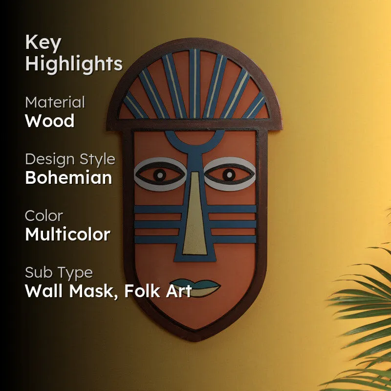 Kathir Mask Wooden Wall Accent media 2