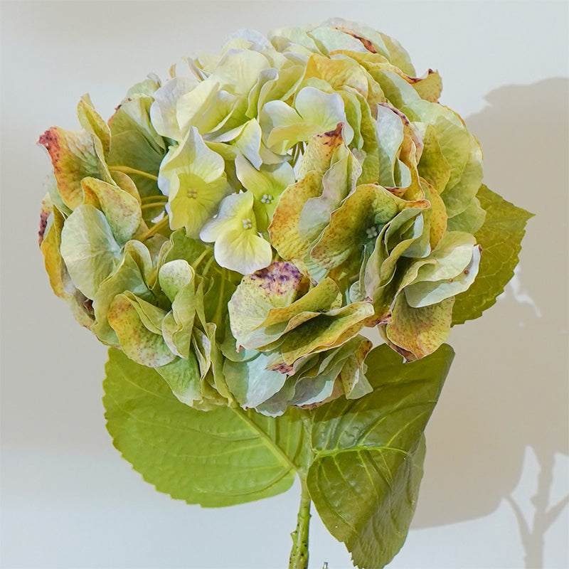 Faux Autumn Hydrangea Flower Stick (Green) - 25 CM media 4