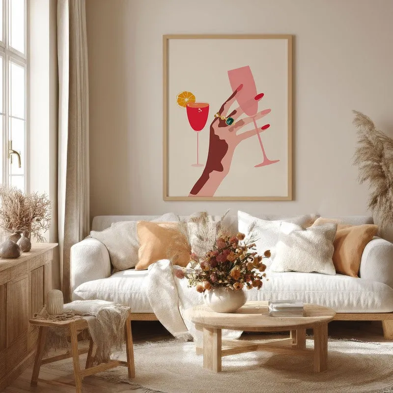 Glamora Canvas Wall Painting - Brown Frame media 4