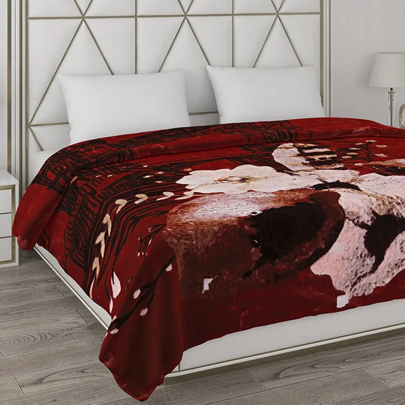 Monte Carlo Crimson Bloom Blanket - 600 GSM media 5