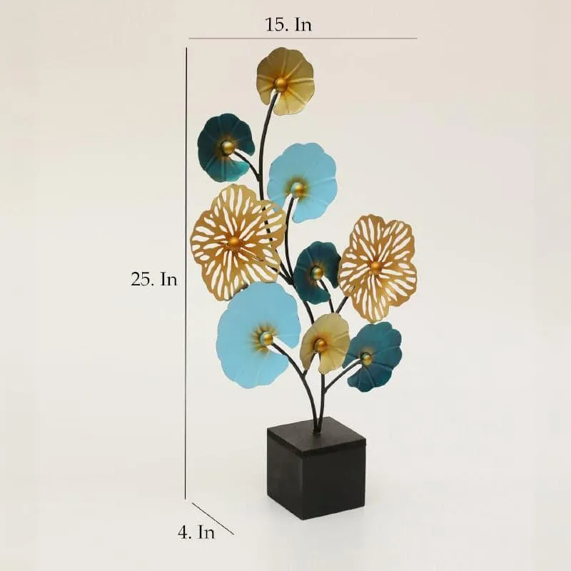 Delphia Floral Metal Table Accent media 4
