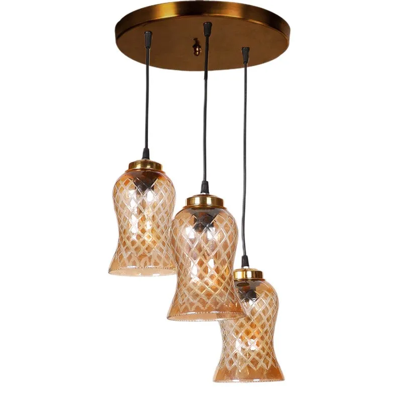 AquaVitra Glass Ceiling Lamp - Gold media 3