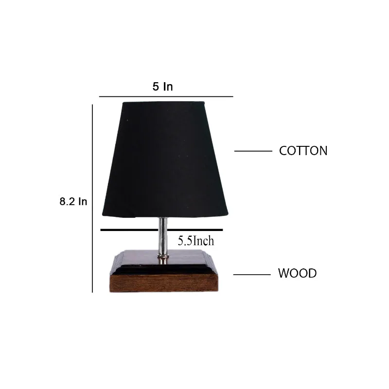 Niksha Fabric Table Lamp - Black,Brown media 5