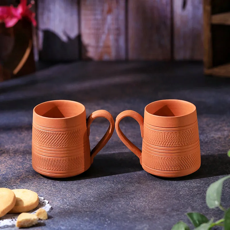 Niyati Terracotta Coffee Mug (250 mL Each) - Set of Two media 6