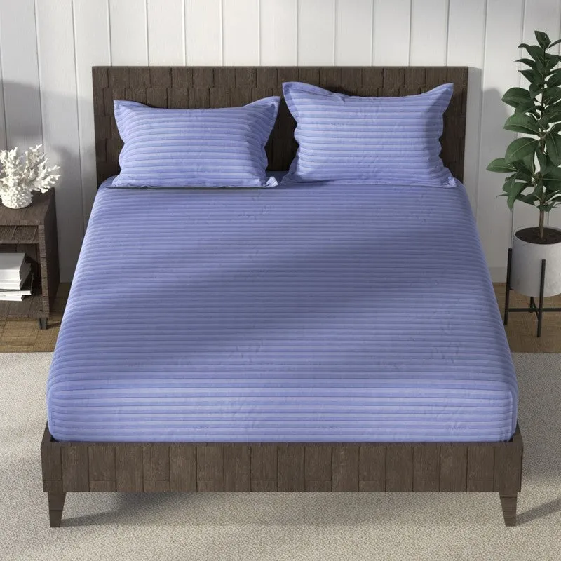 Nautica Whisper Cotton Bedsheet (Blue) - 160 TC media 3