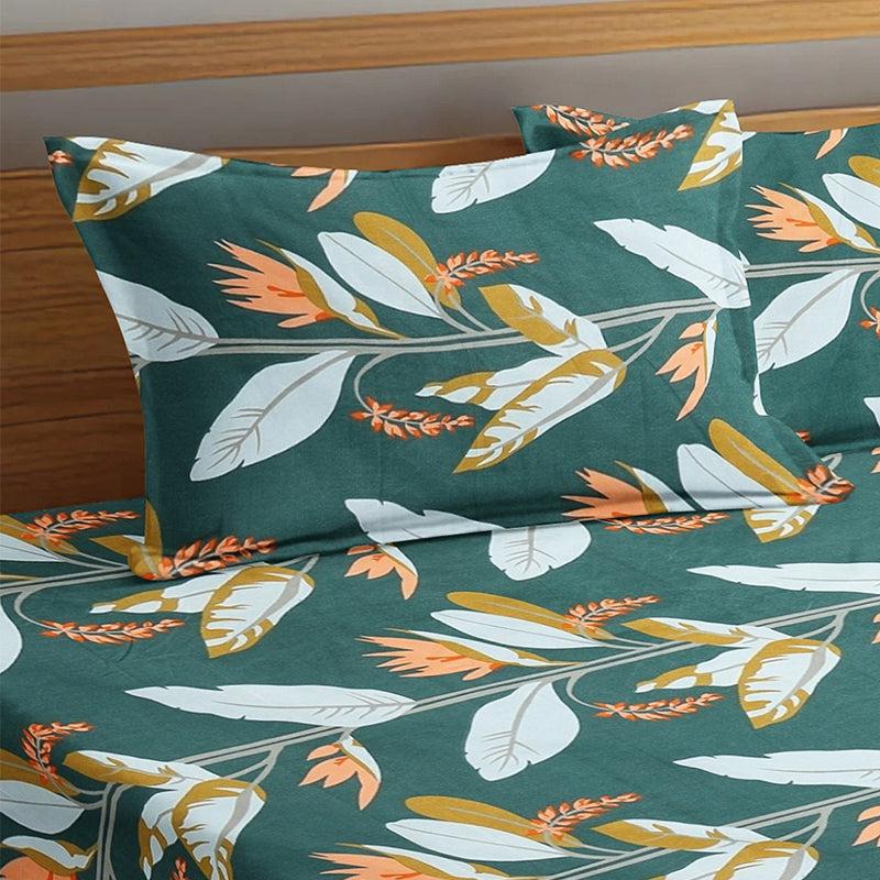 Finley Floral Cotton Blend Bedsheet - 150 GSM media 4