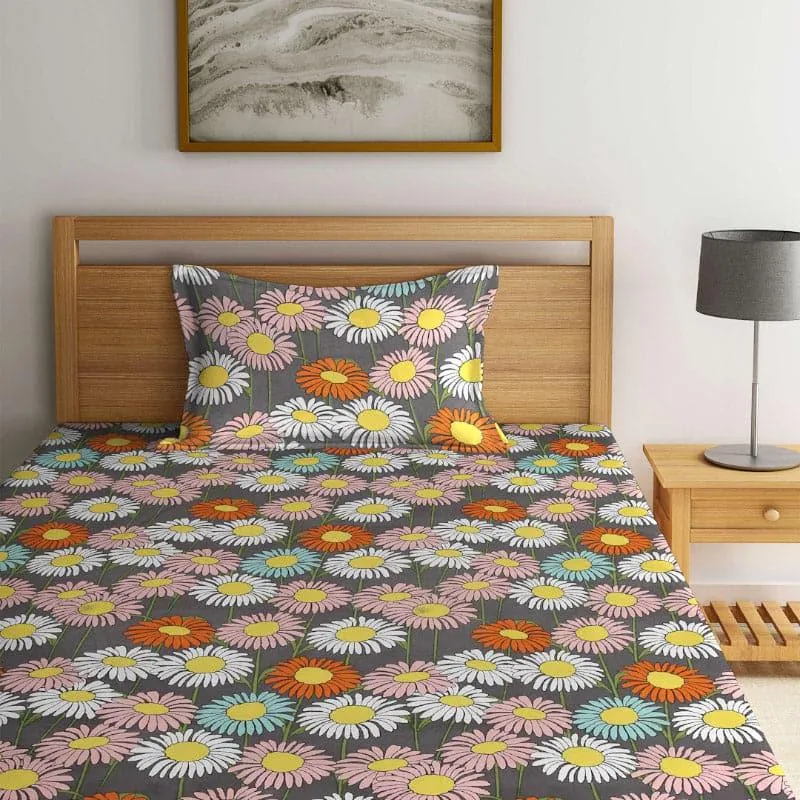 Dandelia Floral Bedsheet - 150 GSM media 1